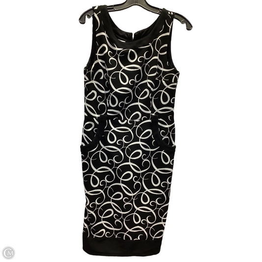 Dress Casual Midi By London Times In Black & White, Size: 10