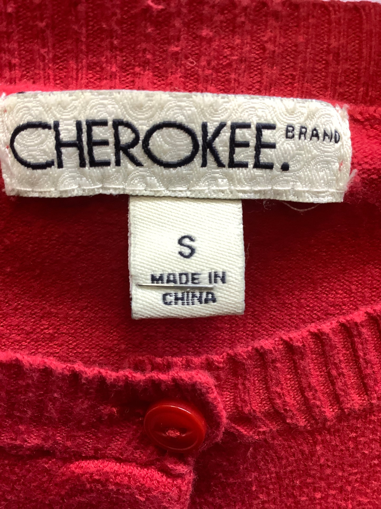 Cardigan By Cherokee In Red, Size: S