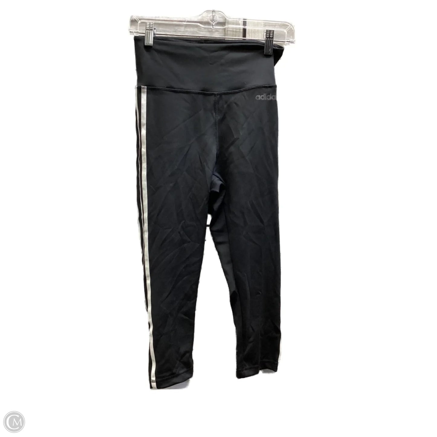 Athletic Leggings By Adidas In Black & White, Size: S