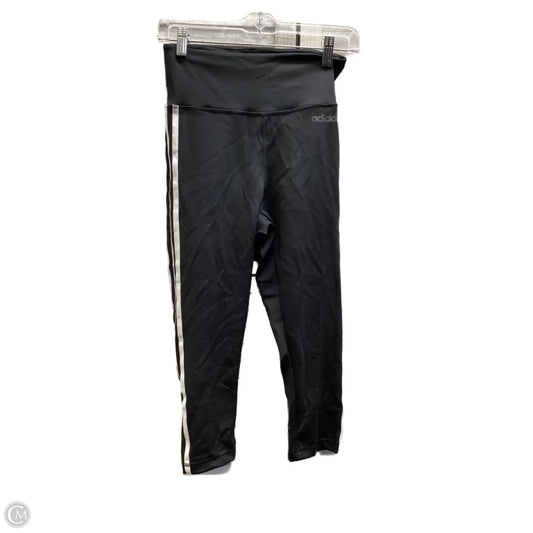 Athletic Leggings By Adidas In Black & White, Size: S