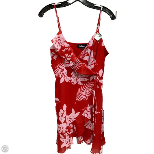 Dress Casual Midi By Lulus In Red & Pink , Size: L