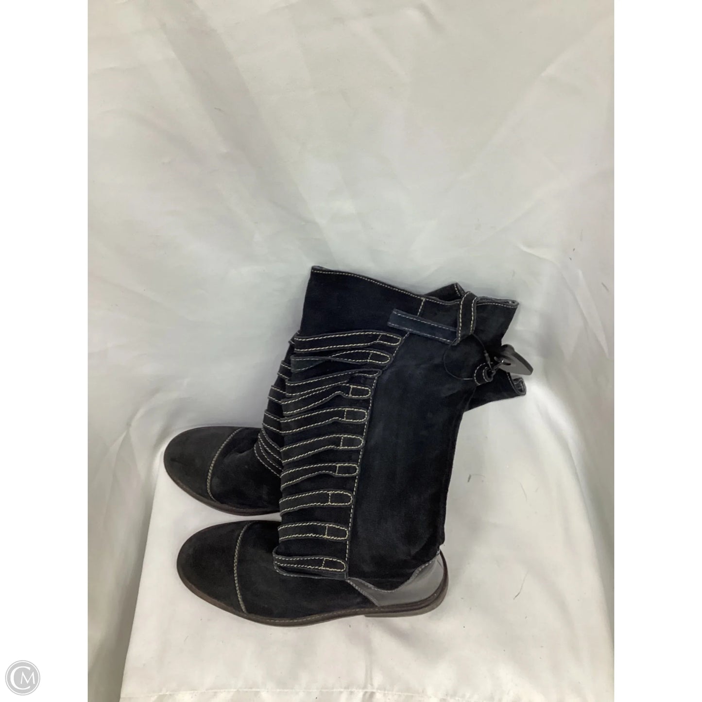 Boots Knee Flats By Clothes Mentor In Black, Size: 10