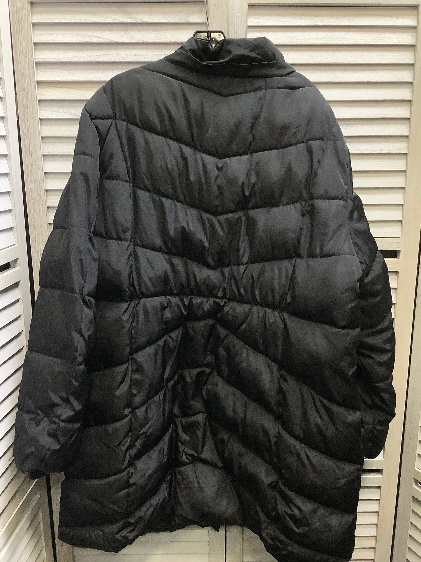 Coat Puffer & Quilted By Jaclyn Smith In Black, Size: 3x