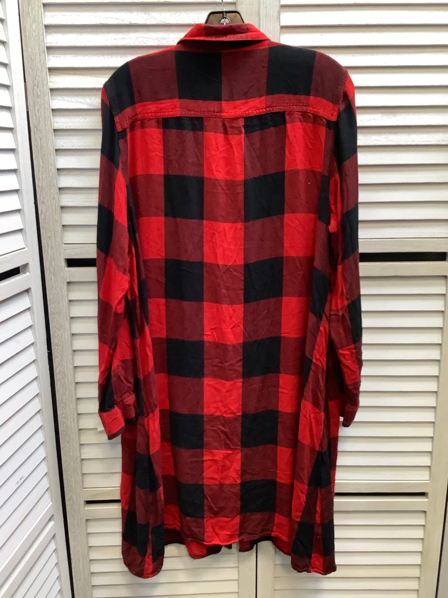 Dress Casual Midi By Old Navy In Plaid Pattern, Size: Xl