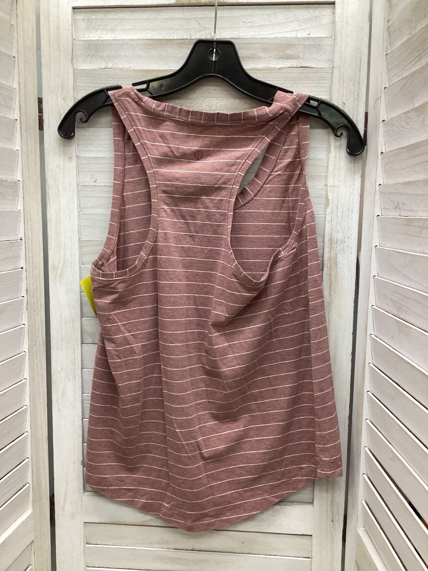 Athletic Tank Top By Lululemon In Striped Pattern, Size: M