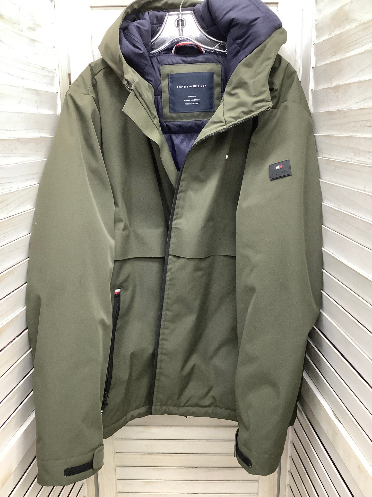 Coat Puffer & Quilted By Tommy Hilfiger In Green, Size: Xl