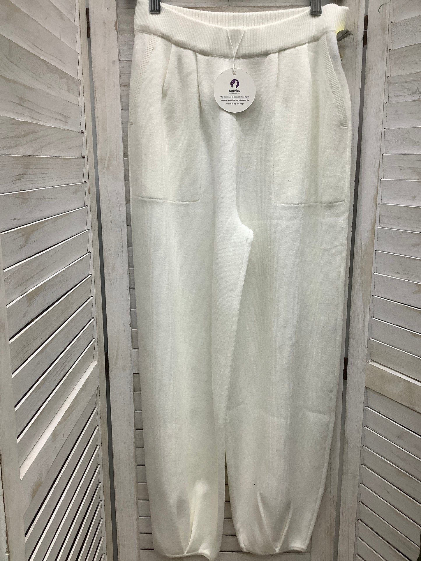 Pants Lounge By Clothes Mentor In White, Size: L