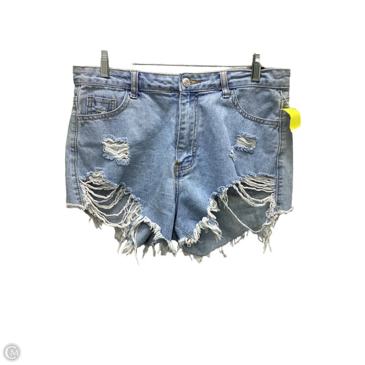 Shorts By Shein In Blue Denim, Size: L