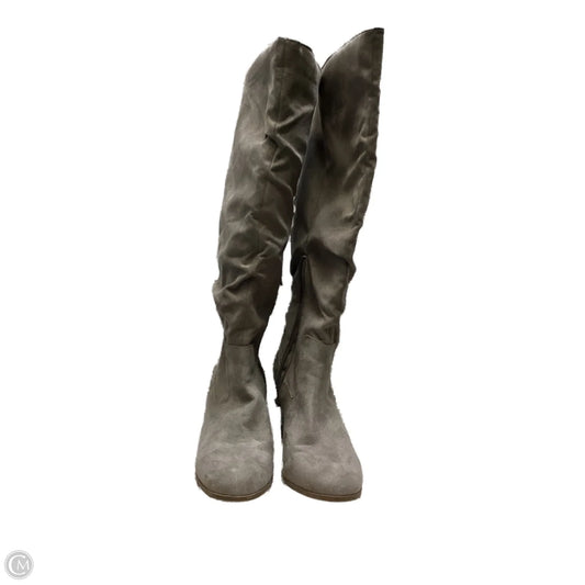 Boots Mid-calf Heels By Rampage In Grey, Size: 9