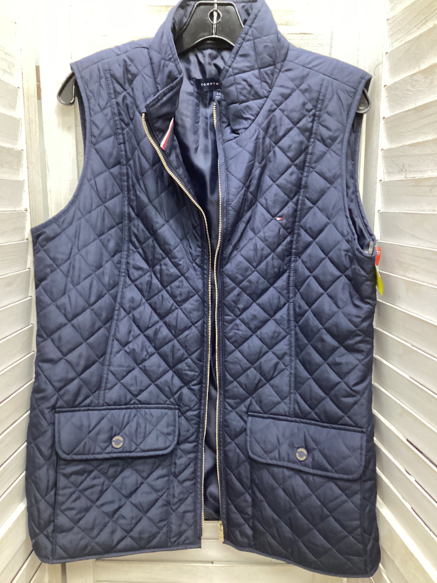 Vest Puffer & Quilted By Tommy Hilfiger In Navy, Size: L