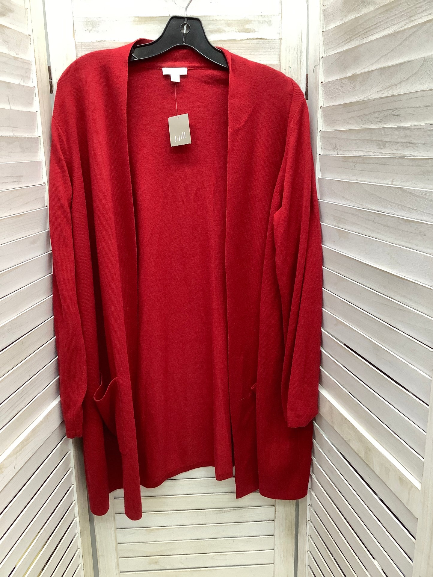 Cardigan By J. Jill In Red, Size: Xl