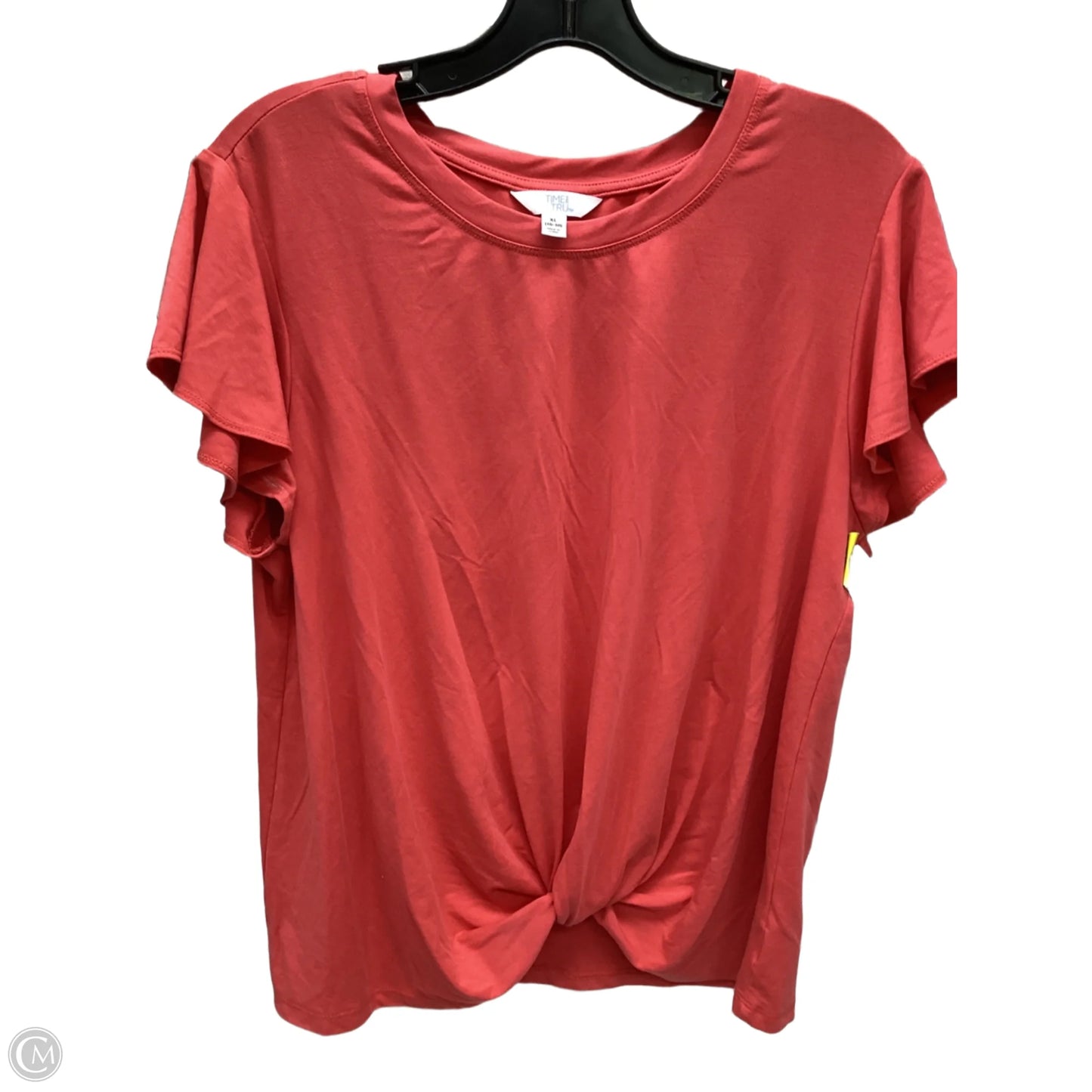 Top Short Sleeve By Time And Tru In Pink, Size: Xl