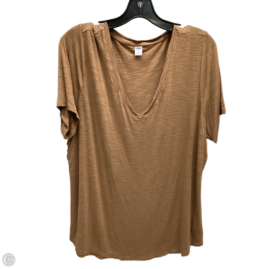 Top Short Sleeve By Old Navy In Brown, Size: Xl