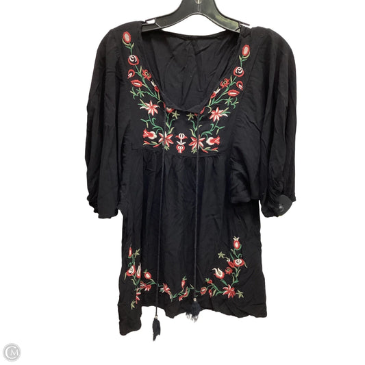 Top 3/4 Sleeve By Clothes Mentor In Black, Size: L