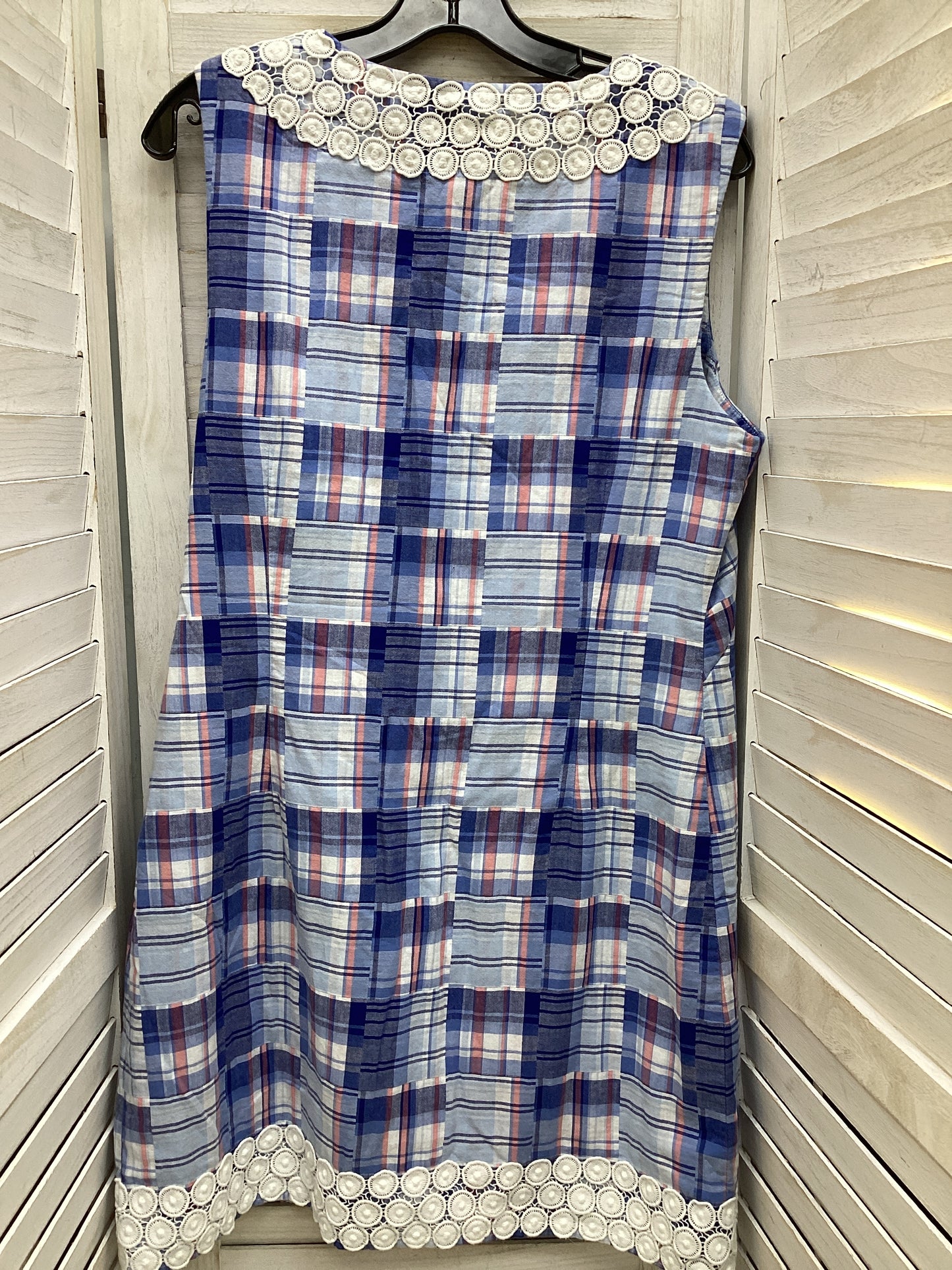 Dress Casual Midi By Vineyard Vines In Plaid Pattern, Size: 14