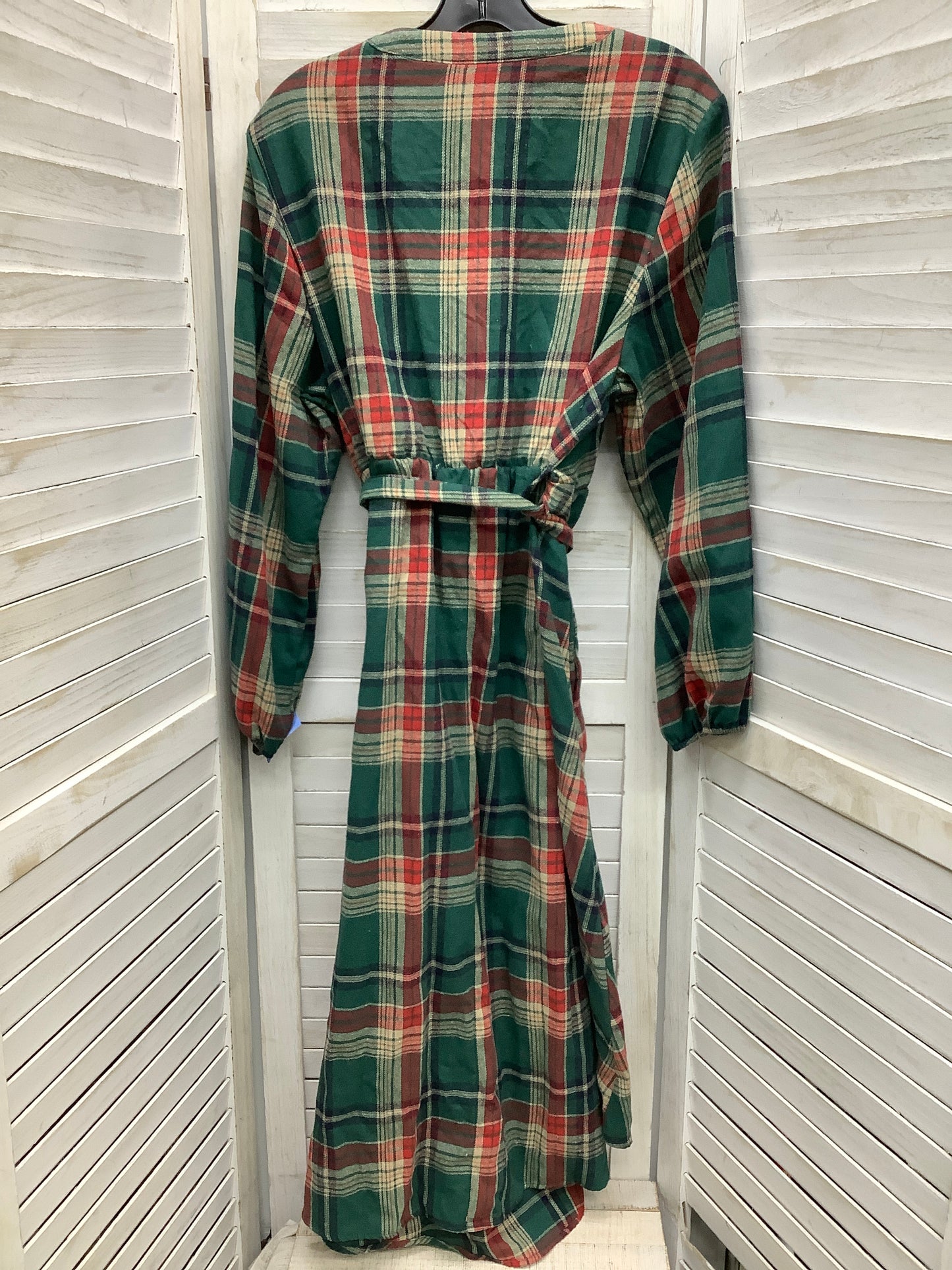 Dress Casual Maxi By Clothes Mentor In Plaid Pattern, Size: Xl