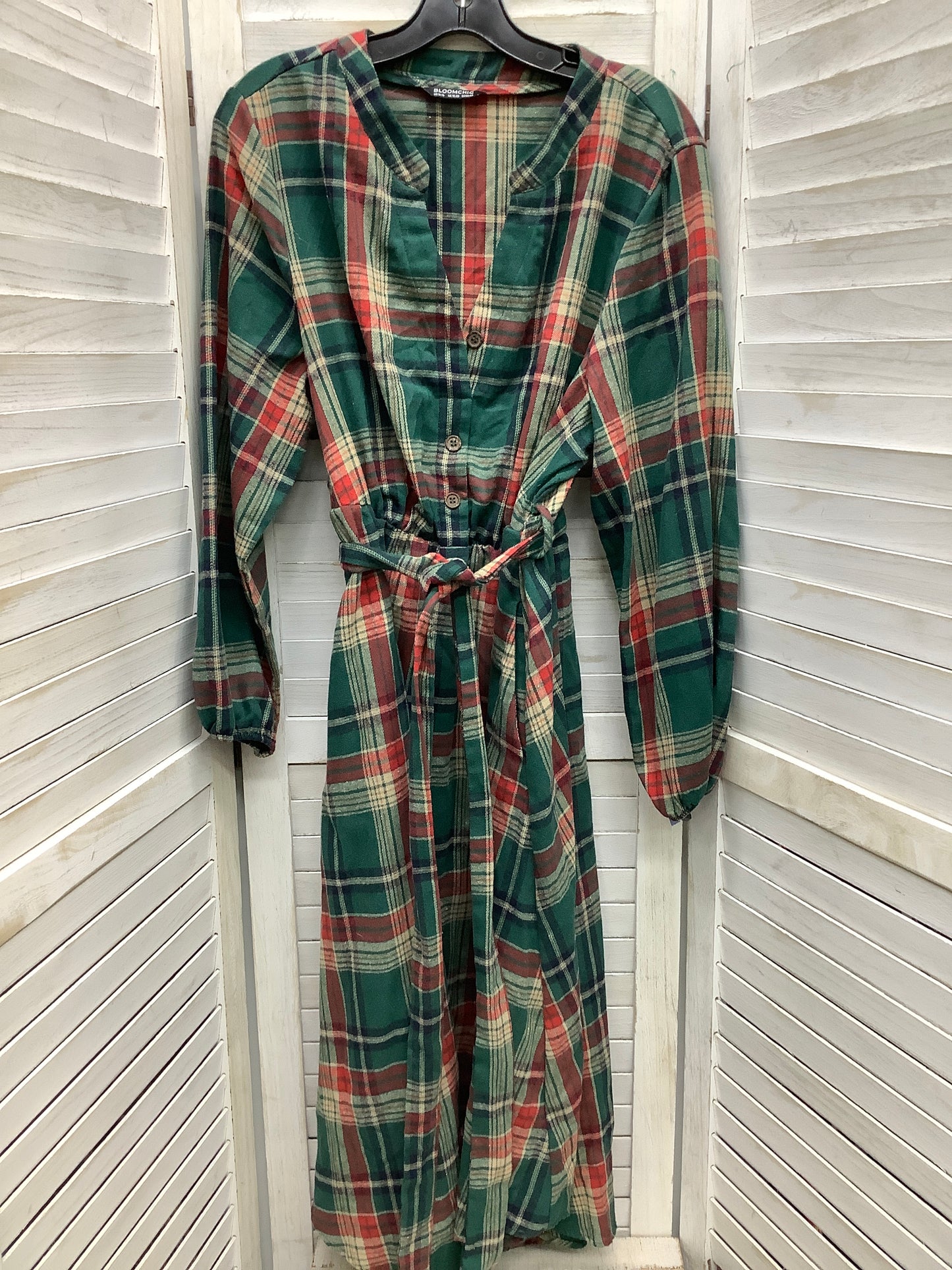 Dress Casual Maxi By Clothes Mentor In Plaid Pattern, Size: Xl