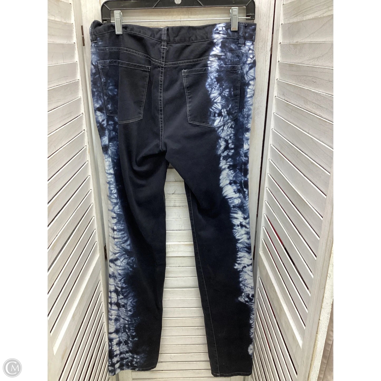 Jeans Skinny By London Jean In Tie Dye Print, Size: 8