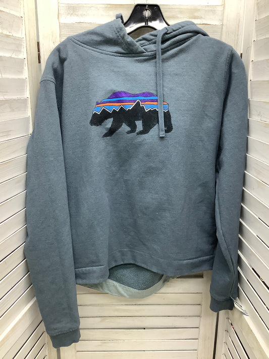 Sweatshirt Hoodie By Patagonia In Teal, Size: M