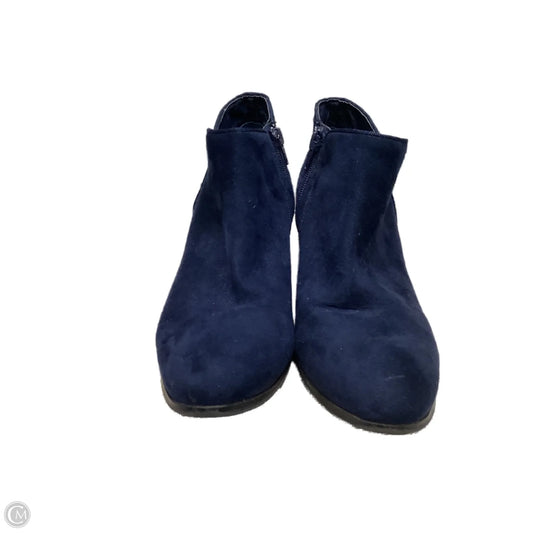 Boots Ankle Heels By Style And Co Collection Women In Navy, Size: 8.5