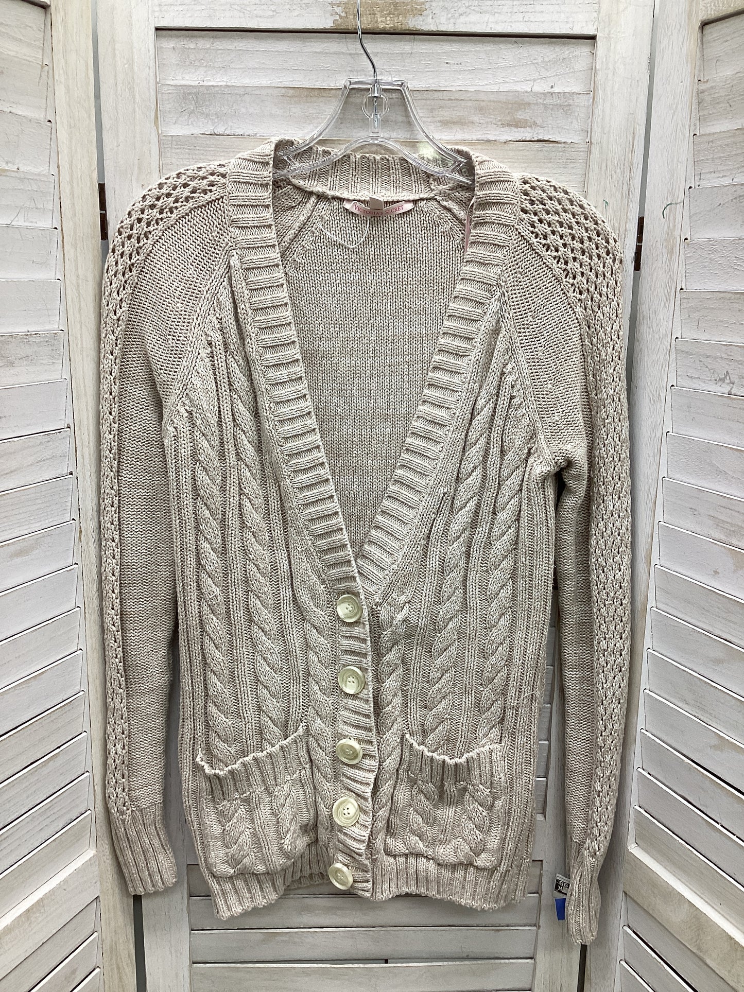 Cardigan By Victorias Secret In Cream, Size: Xs