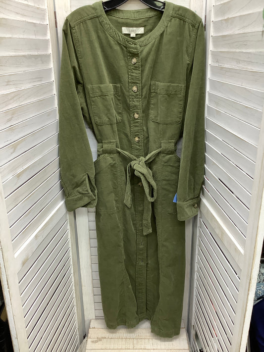 Dress Casual Maxi By Loft In Green, Size: 14