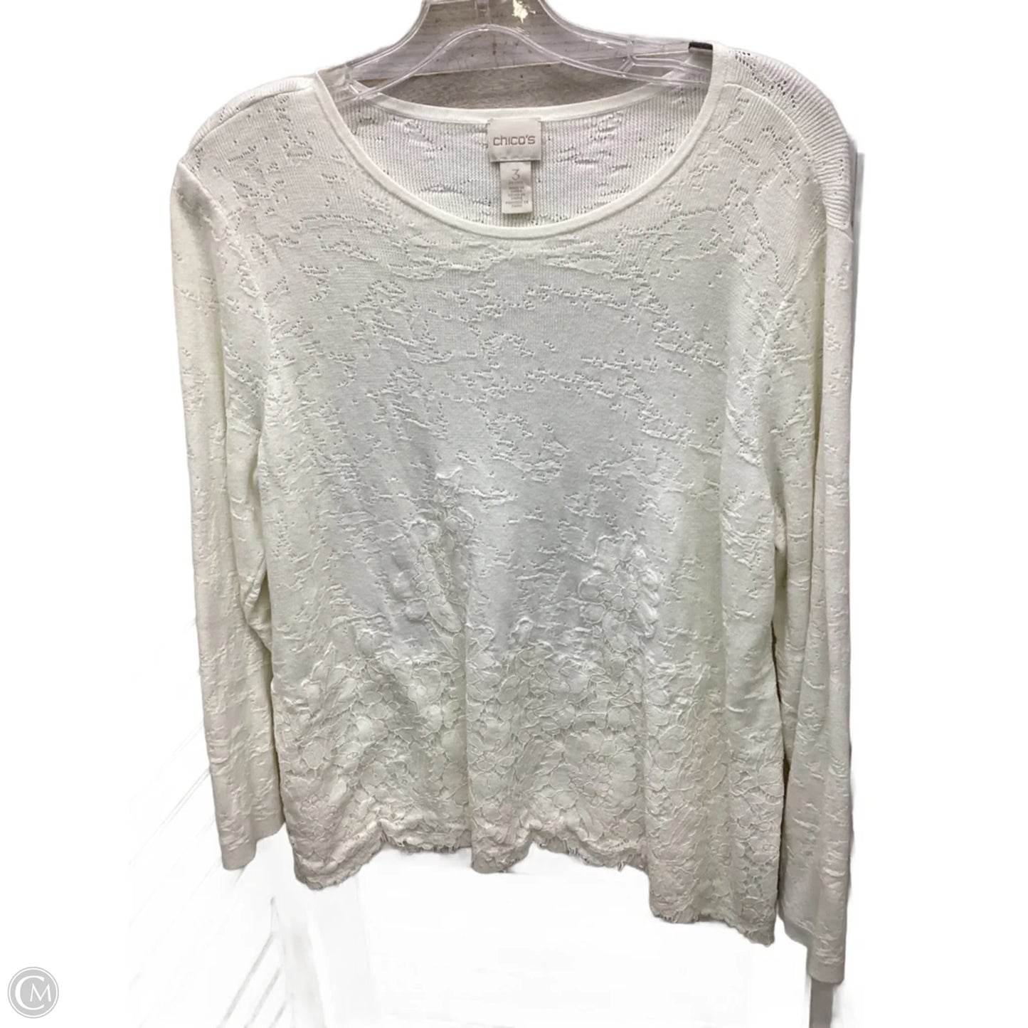 Top Sleeveless By Chicos In Cream, Size: Xl