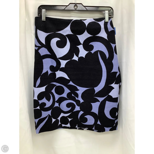 Skirt Midi By Ann Taylor In Black & Blue, Size: 10