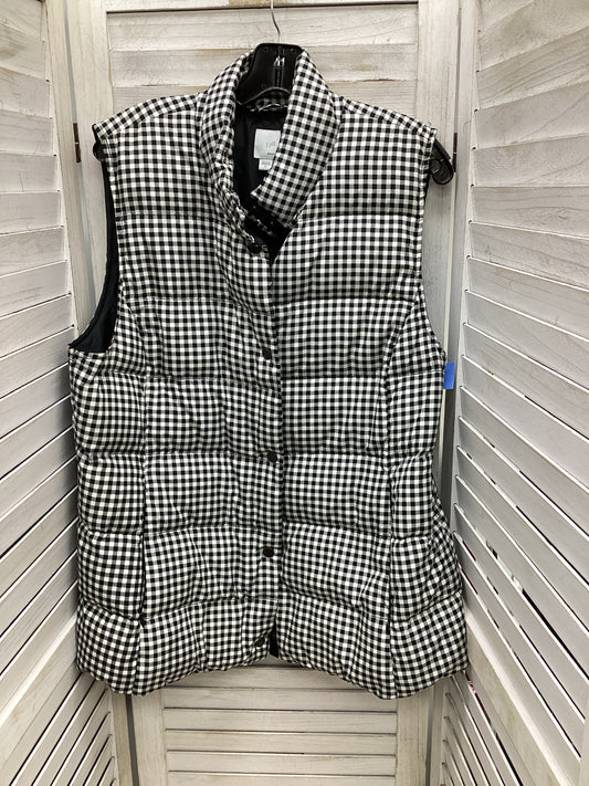 Vest Puffer & Quilted By J. Jill In Plaid Pattern, Size: Xl