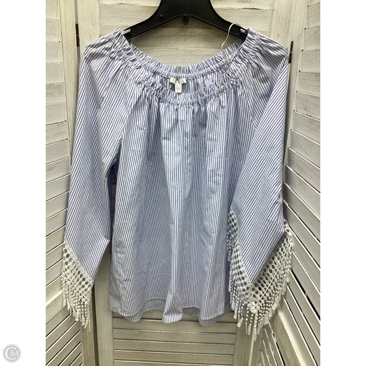 Top Long Sleeve By Spense In Striped Pattern, Size: Xl