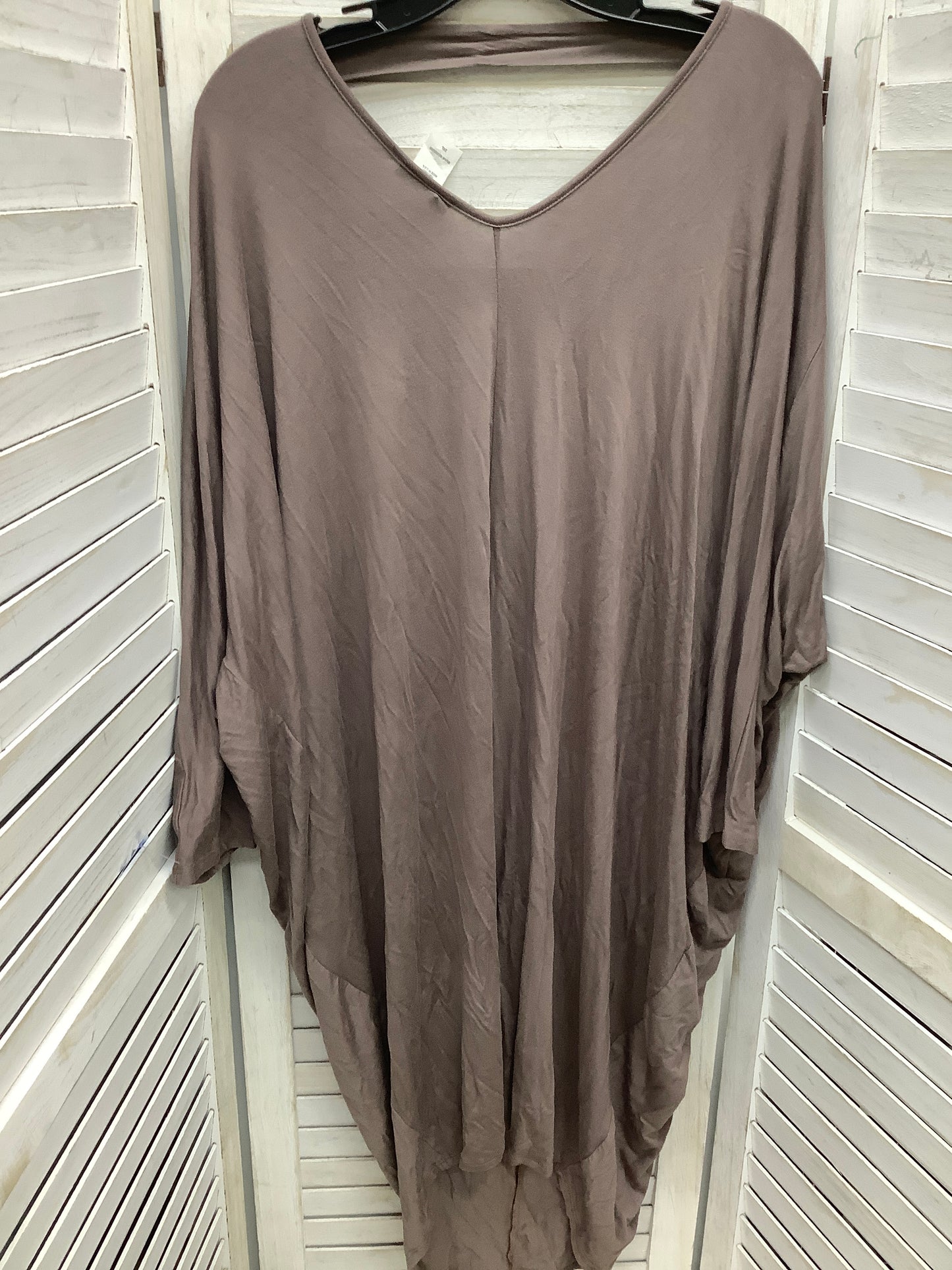 Dress Casual Midi By Clothes Mentor In Grey, Size: 2x