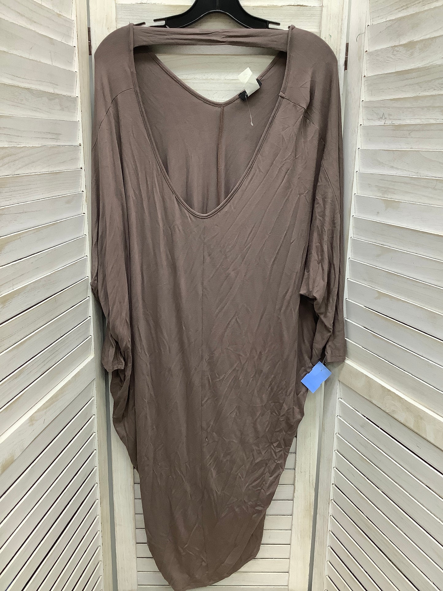 Dress Casual Midi By Clothes Mentor In Grey, Size: 2x