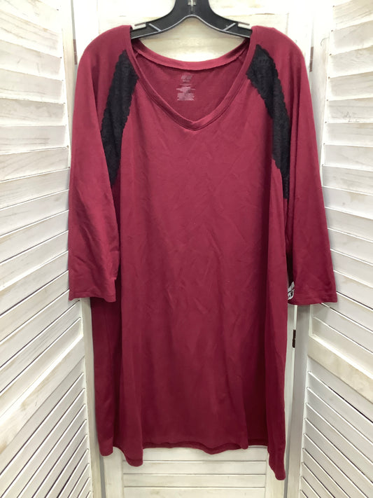 Dress Casual Midi By Apt 9 In Red, Size: Xxl