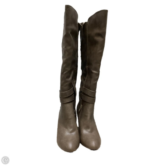 Boots Knee Heels By Rampage In Brown, Size: 6