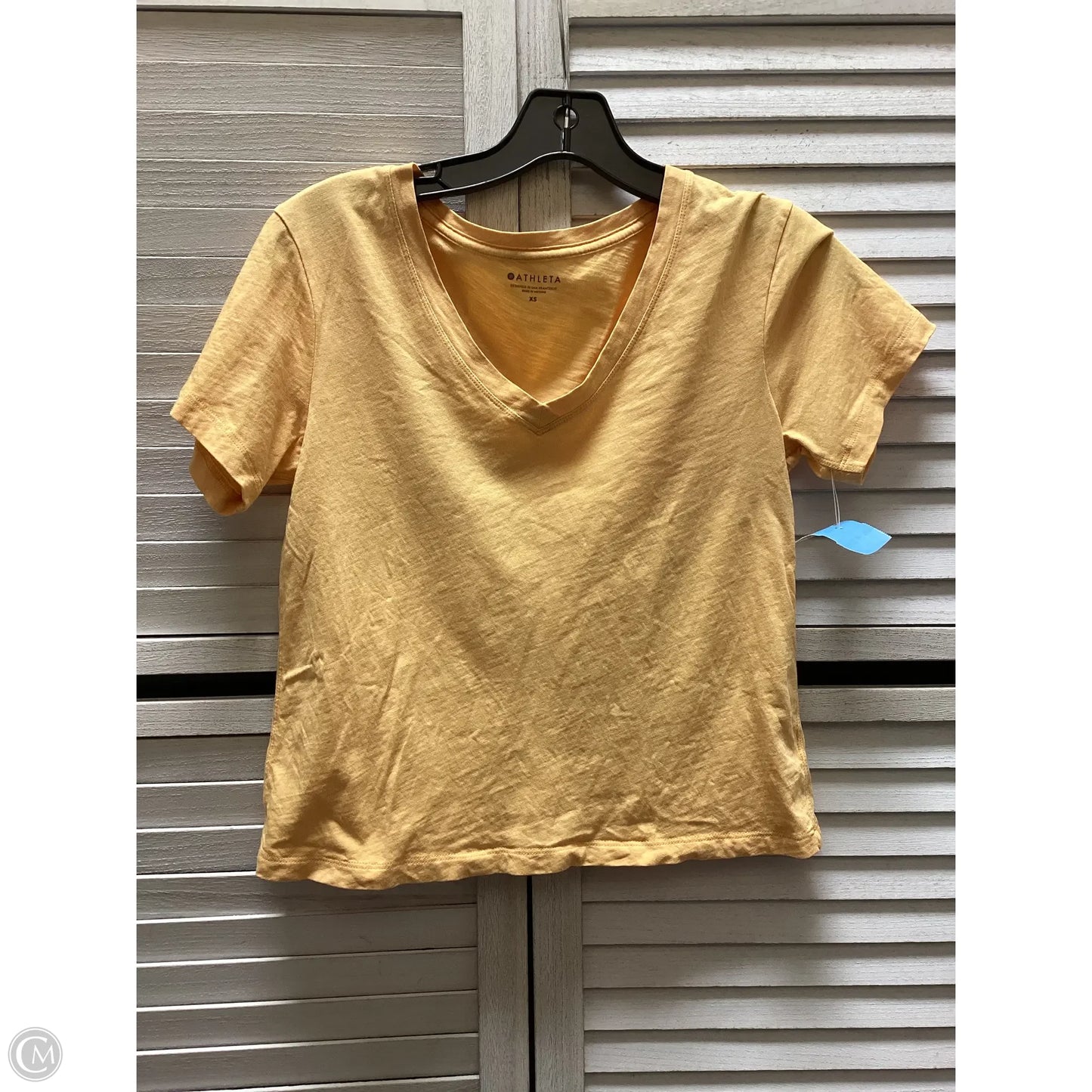 Athletic Top Short Sleeve By Athleta In Orange, Size: Xs