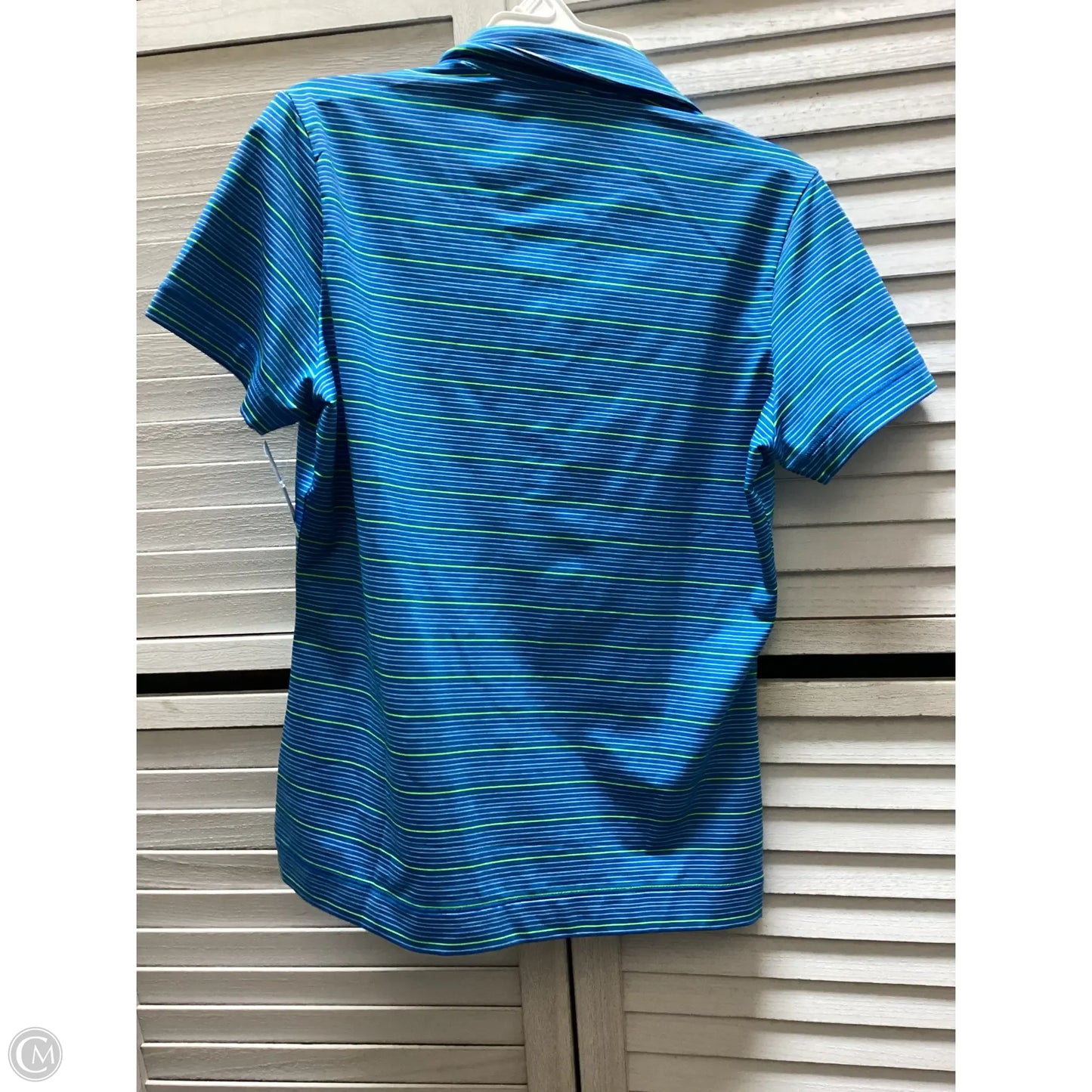 Athletic Top Short Sleeve By Nike Apparel In Striped Pattern, Size: Xs