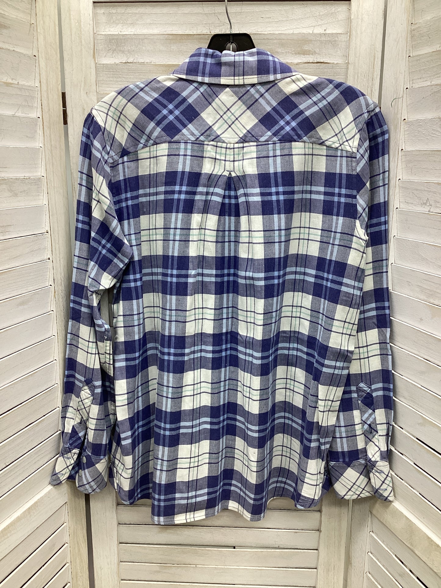 Top Long Sleeve By Vineyard Vines In Plaid Pattern, Size: 0