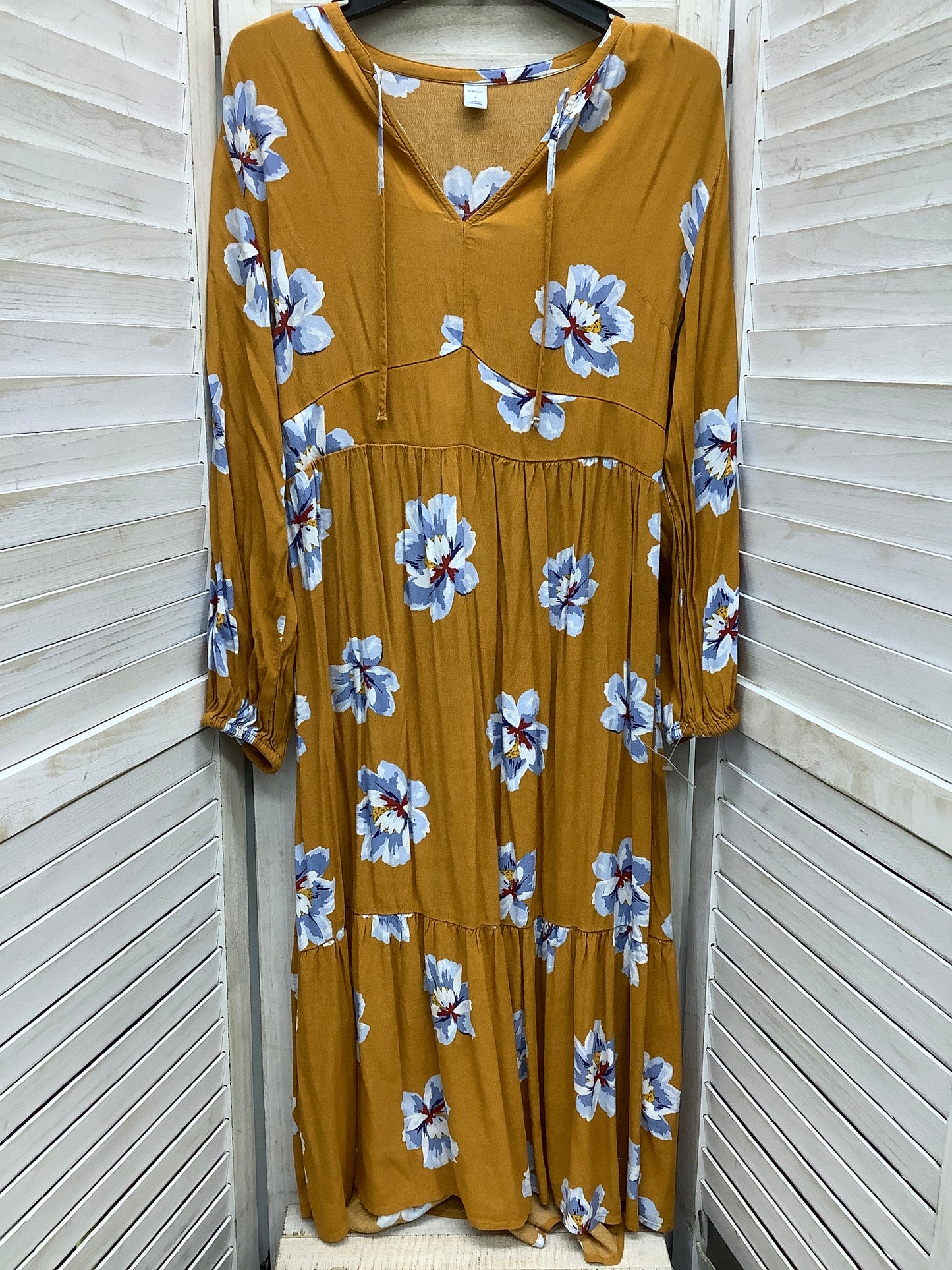 Dress Casual Maxi By Old Navy In Yellow, Size: L