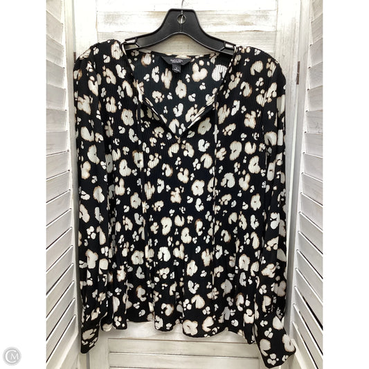 Top Long Sleeve By Simply Vera In Animal Print, Size: S