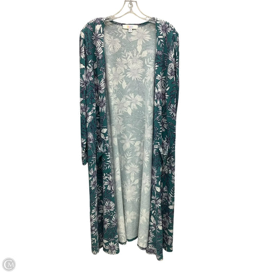 Cardigan By Lularoe In Floral Print, Size: M