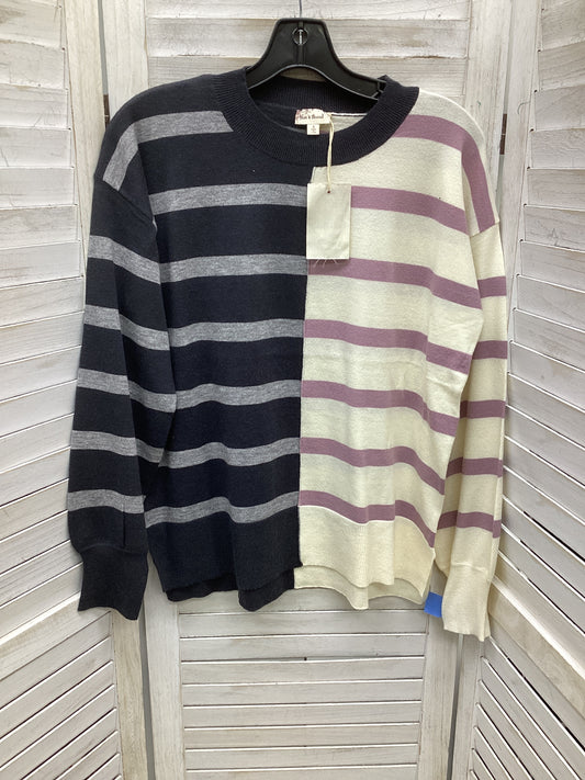 Sweater By Hem & Thread In Striped Pattern, Size: S