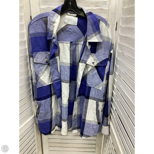 Top Long Sleeve By Ashley In Plaid Pattern, Size: Xl