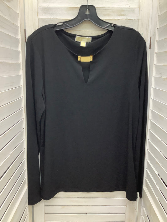 Top Long Sleeve By Michael By Michael Kors In Black, Size: Xl