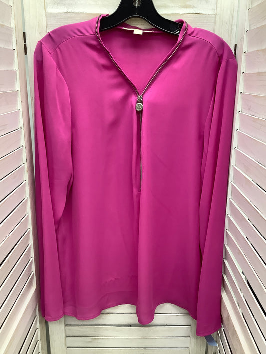 Top Long Sleeve By Michael By Michael Kors In Pink, Size: Xl