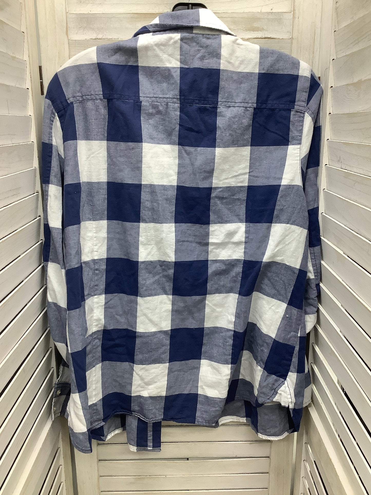 Top Long Sleeve By Tommy Hilfiger In Plaid Pattern, Size: Xl