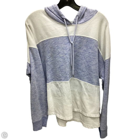 Sweatshirt Hoodie By Victorias Secret In Blue & White, Size: Xl