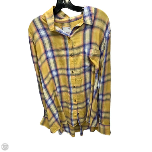 Top Long Sleeve By So In Plaid Pattern, Size: 2x