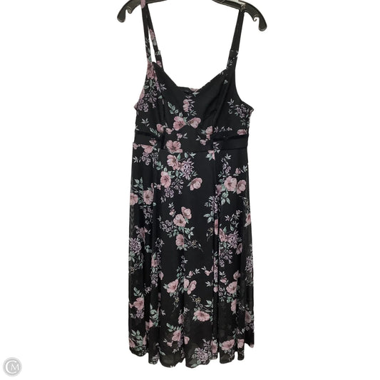 Dress Casual Midi By Torrid In Floral Print, Size: L