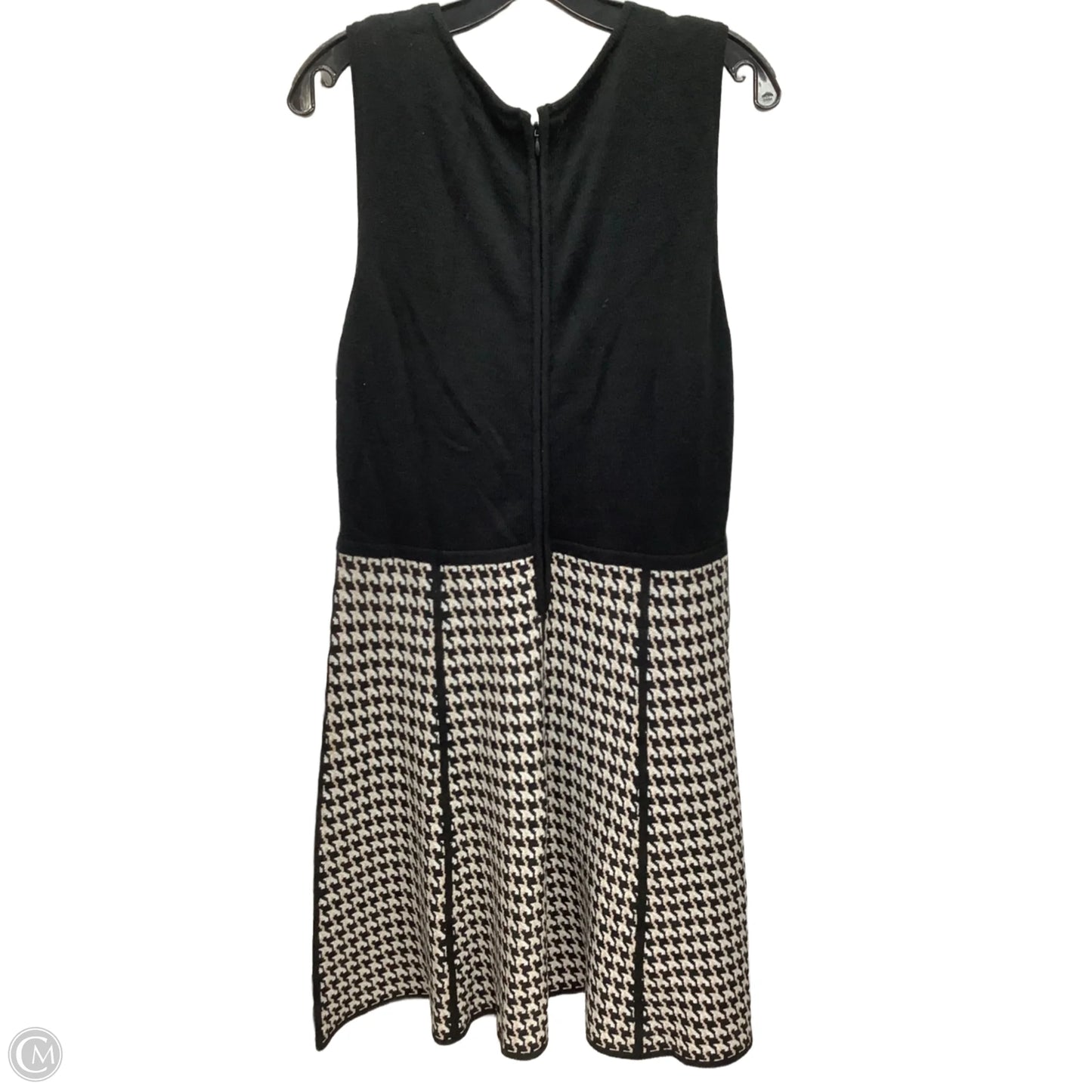 Dress Casual Midi By Calvin Klein In Plaid Pattern, Size: L