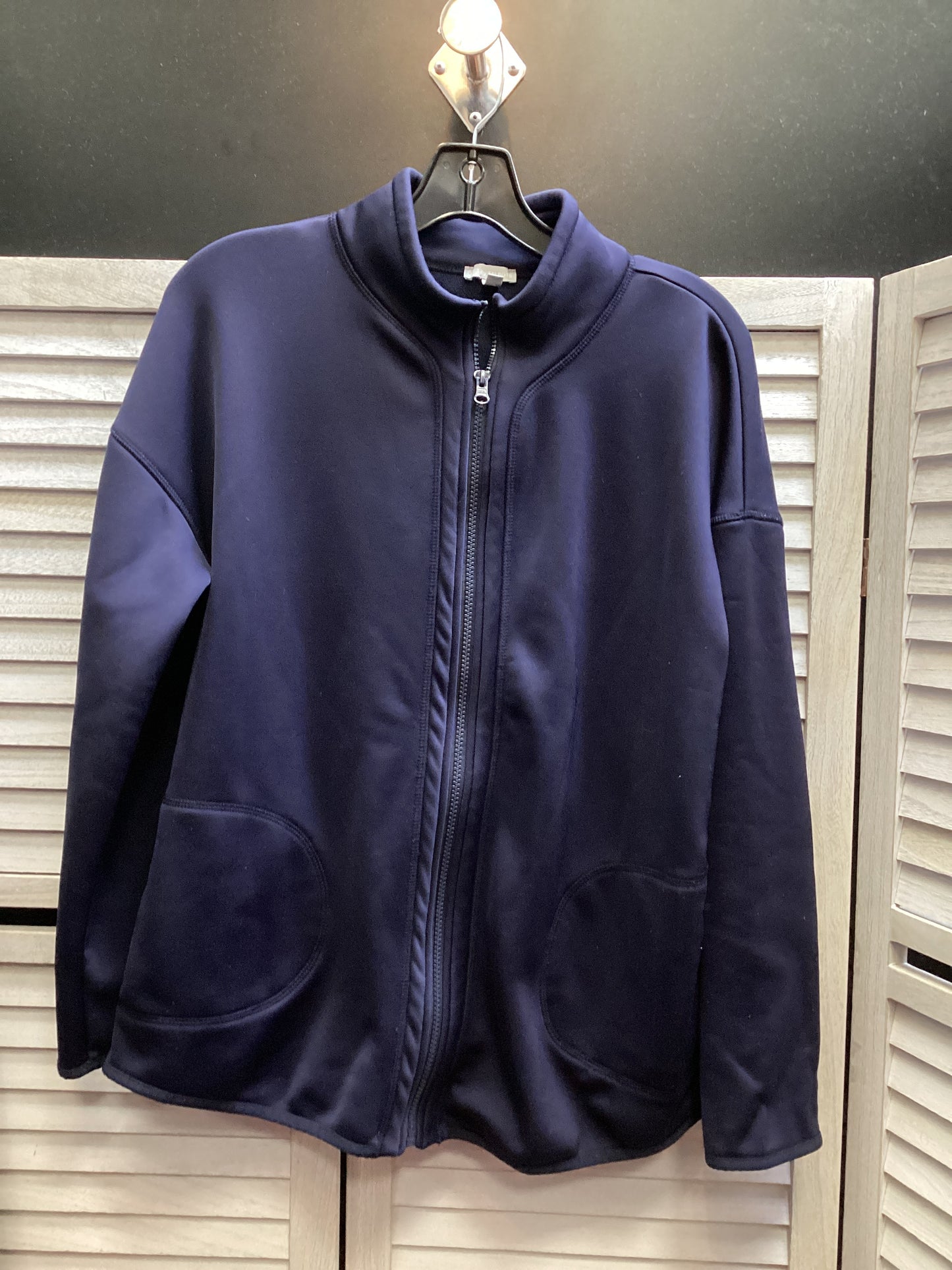 Athletic Jacket By Talbots In Navy, Size: L